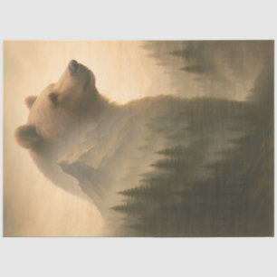 Mountain Bear in the Misty Mountain Decoupage  Tissue Paper