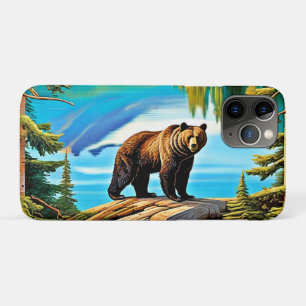 Mountain Bear: Lake Reflection Art iPhone 11 Pro Case