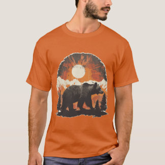Mountain Bear Sunset girl T-Shirt
