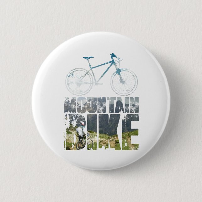 Mountain Bike 6 Cm Round Badge (Front)