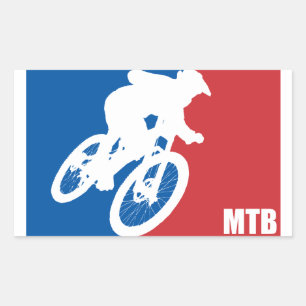 Mountain Bike All-Star Rectangular Sticker
