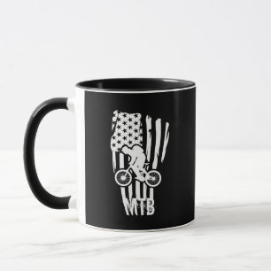 Mountain Bike American Flag Mtb Patriotic Mug