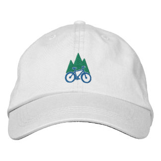Mountain Bike And Mountains Embroidered Hat