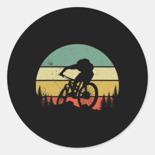 Mountain Bike Apparel Retro Mtb Biking Cycling Classic Round Sticker
