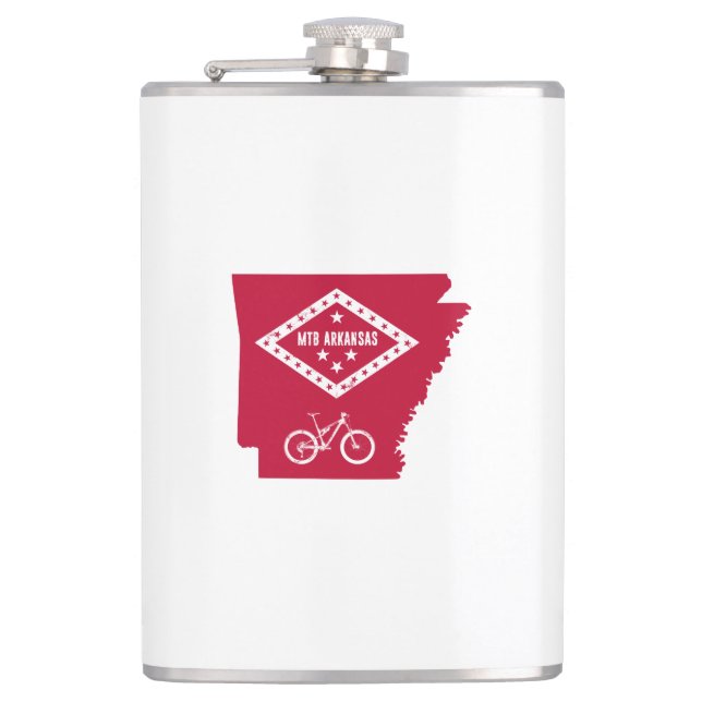Mountain Bike Arkansas Hip Flask (Front)
