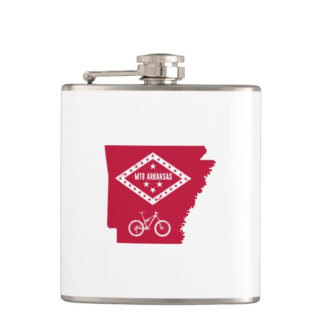 Mountain Bike Arkansas Hip Flask (Front)