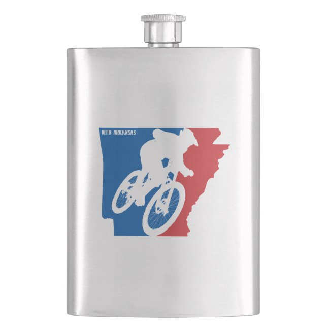 Mountain Bike Arkansas Hip Flask (Front)