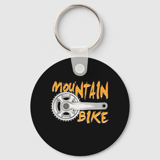 Mountain Bike Art Key Ring (Front)