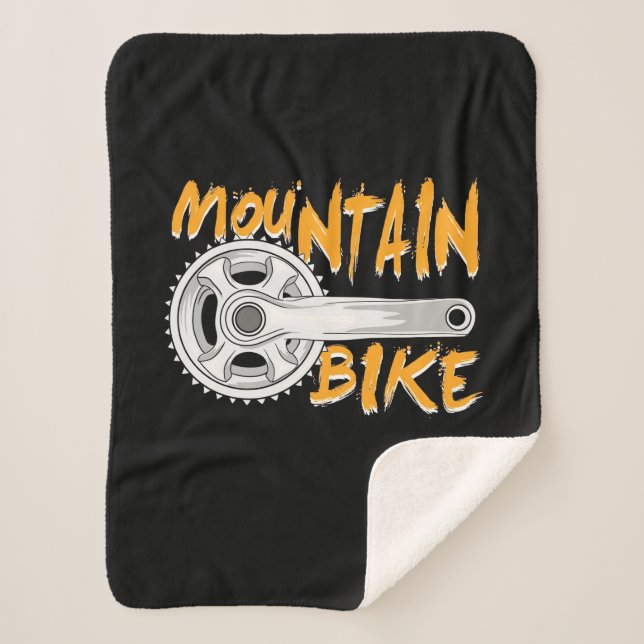 Mountain Bike Art Sherpa Blanket (Front)