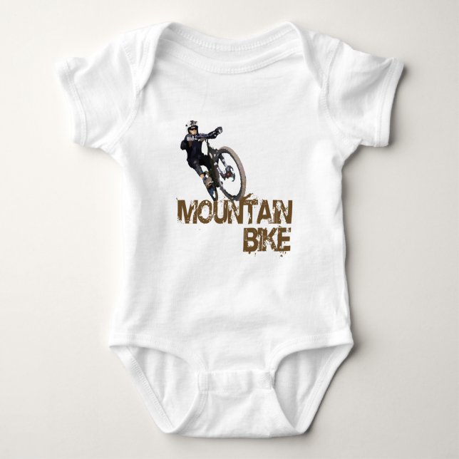 Mountain Bike Baby Bodysuit (Front)