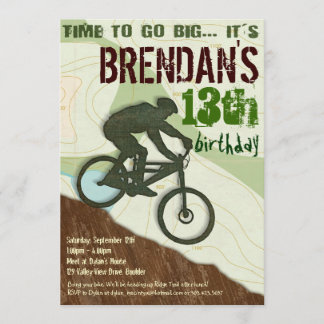 Mountain Bike - Bike Party Invitation