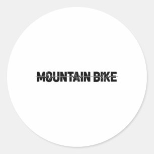 Mountain Bike - Biker Biking Mtb Ekg Heartbeat Classic Round Sticker