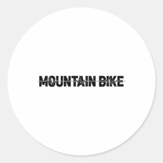 Mountain Bike - Biker Biking Mtb Ekg Heartbeat  Classic Round Sticker