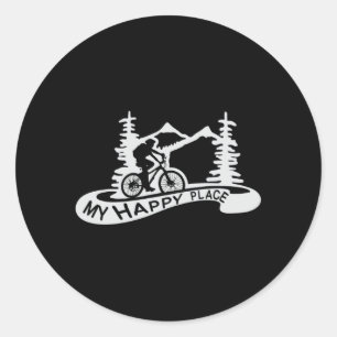 Mountain Bike Biking Downhill Bicycle MTB Gift Classic Round Sticker