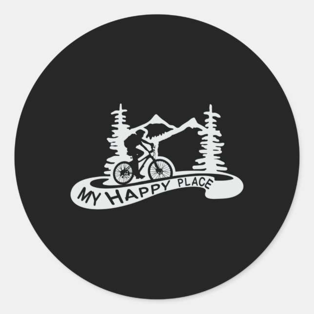 Mountain Bike Biking Downhill Bicycle MTB Gift Classic Round Sticker (Front)