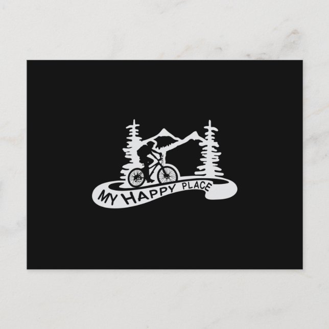 Mountain Bike Biking Downhill Bicycle MTB Gift Postcard (Front)
