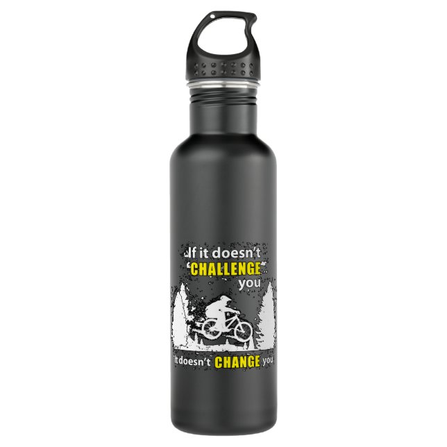 Mountain Bike Biking MTB Bicycle Cycling Gift Idea 710 Ml Water Bottle (Front)