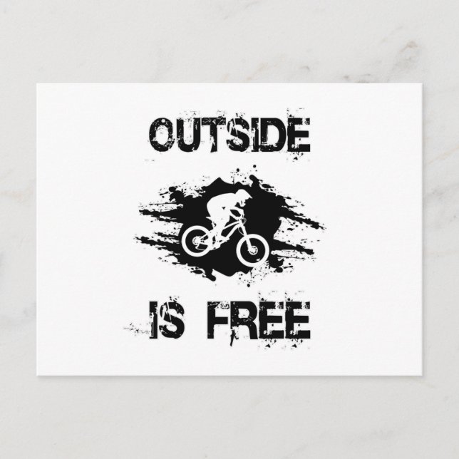 Mountain Bike Biking MTB Cycling Bicycle Gift Idea Postcard (Front)