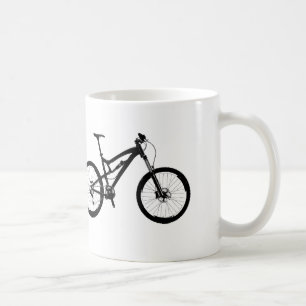 Mountain Bike - Black on White Coffee Mug