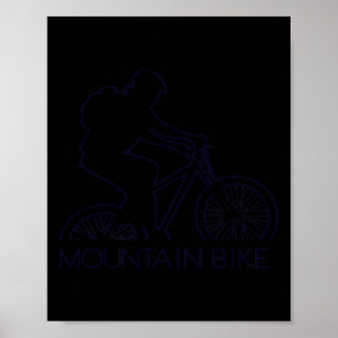 Mountain Bike Bmx Cool Bikers Gift Biking Top Tee Poster