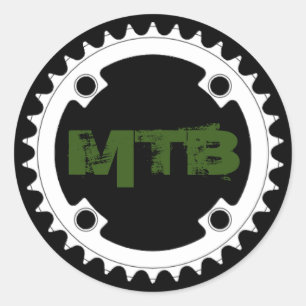 Mountain bike chainring classic round sticker