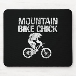 Mountain Bike Chick Downhill - Mountain Biking Mtb Mouse Mat