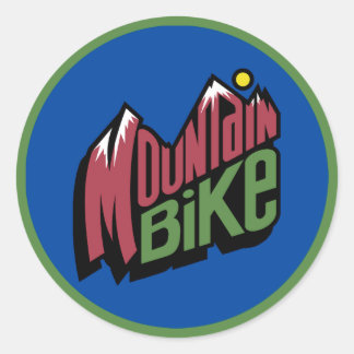 Mountain Bike Classic Round Sticker