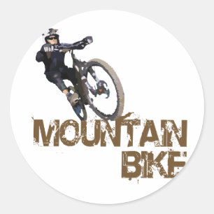 Mountain Bike Classic Round Sticker