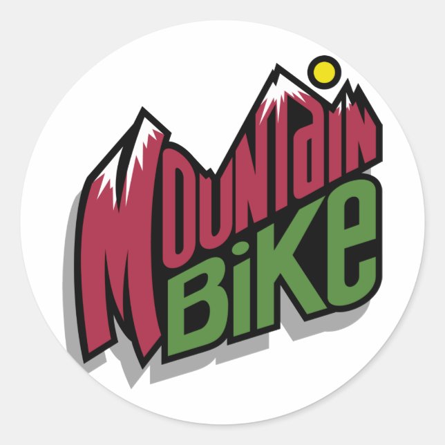 Mountain Bike Classic Round Sticker (Front)