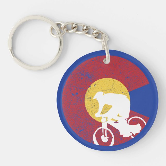 Mountain Bike Colorado Key Ring (Front)