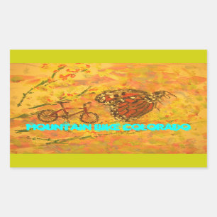 Mountain Bike Colorado Rectangular Sticker