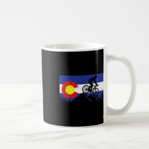 Mountain Bike Colorado's Biking Vintage Flag- Mtb Coffee Mug