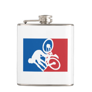 Mountain Bike Crash All Star Hip Flask