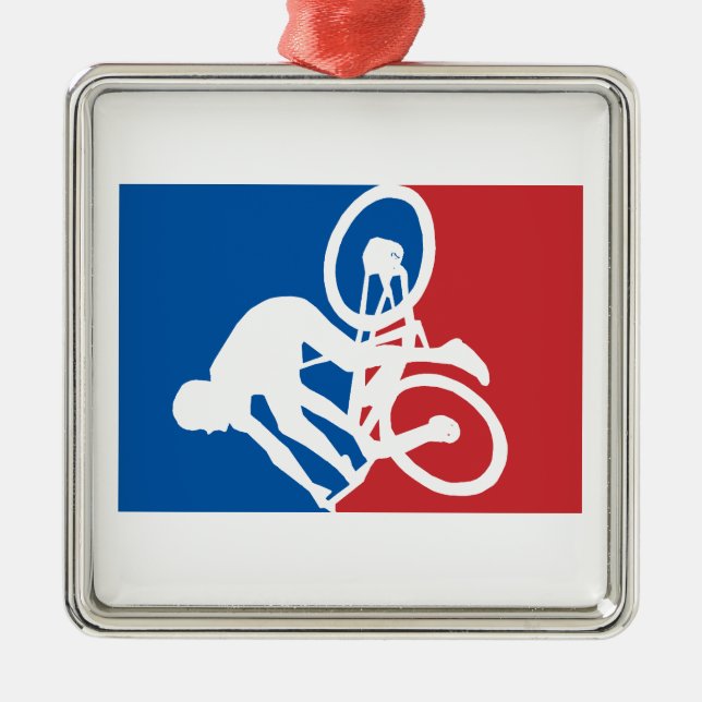 Mountain Bike Crash All Star Metal Tree Decoration (Front)