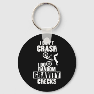 Mountain Bike Crash - Funny Mtb Gravity Checks Key Ring