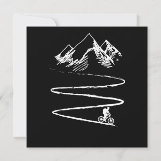 Mountain Bike Cyclist Bicycle Mountains Gift Invitation