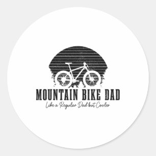 Mountain Bike Dad Downhill Vintage Mtb Mountain Bi Classic Round Sticker