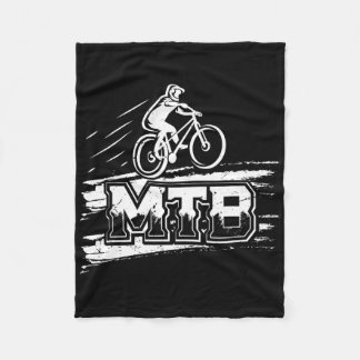 Mountain Bike Dad Mountain Biking Funny Biking  Fleece Blanket