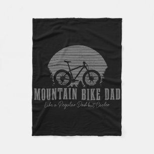 Mountain Bike Dad Vintage Mtb Downhill Biking Cycl Fleece Blanket
