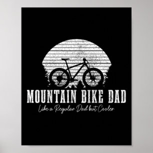 Mountain Bike Dad Vintage Mtb Downhill Biking Cycl Poster
