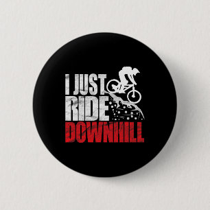 Mountain Bike Design For Mtb Downhill Biking 6 Cm Round Badge