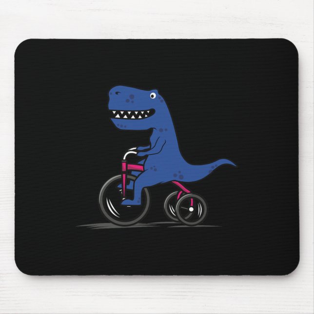 Mountain Bike Dinosaur . Mtb Biking Tee  Mouse Mat (Front)