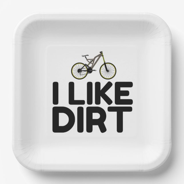 MOUNTAIN BIKE DIRT PAPER PLATE (Front)