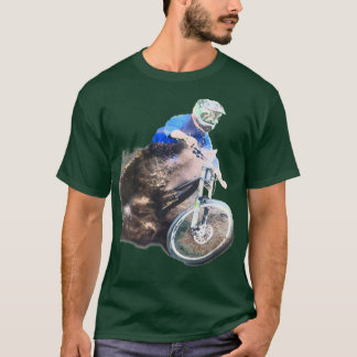 Mountain Bike Down Hill Racer Mud splatter  T-Shirt
