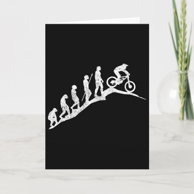 Mountain Bike Downhill Evolution Mtb Biking Funny  Card (Front)