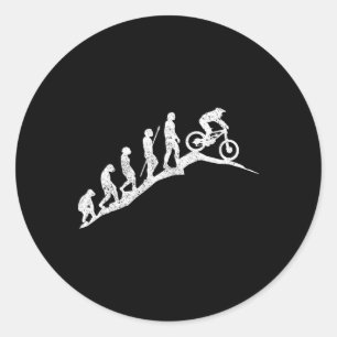 Mountain Bike Downhill Evolution Mtb Biking Funny Classic Round Sticker