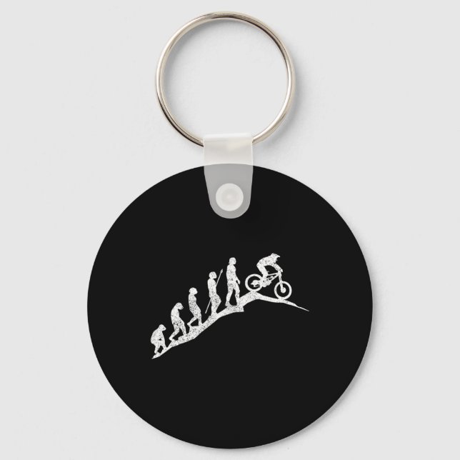 Mountain Bike Downhill Evolution Mtb Biking Funny  Key Ring (Front)