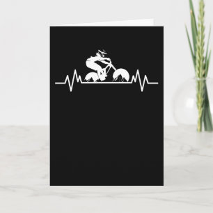 Mountain Bike Downhill Heartbeat Fun Bicycle Gift Card