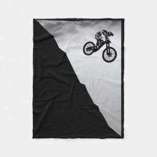 Mountain Bike Downhill Vintage Mtb Downhill Bicycl Fleece Blanket