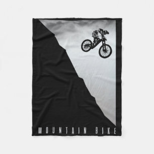 Mountain Bike Downhill Vintage Mtb Downhill Bicycl Fleece Blanket